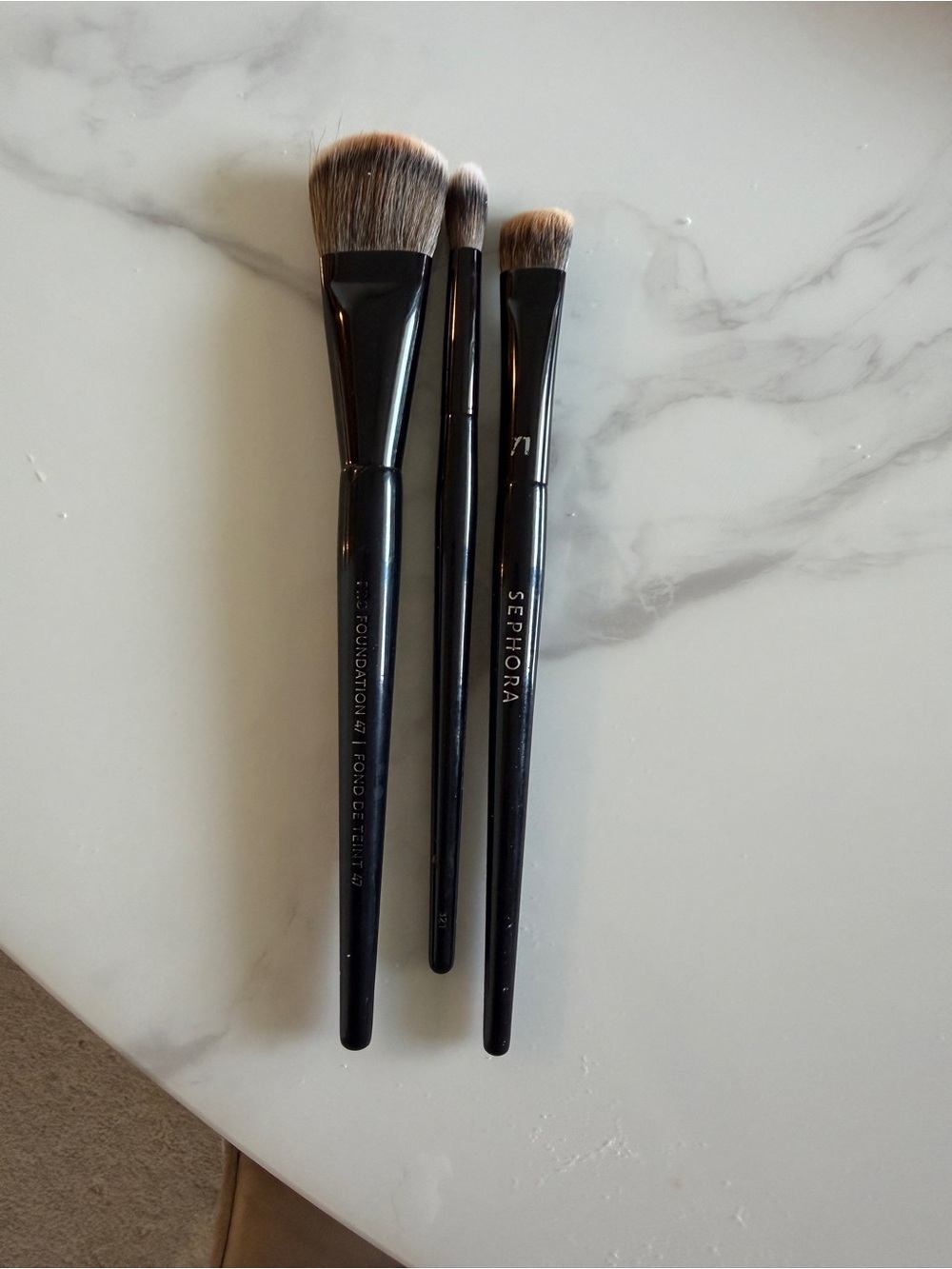 Sephora Black 3-Piece Face & Eye Brush Set
